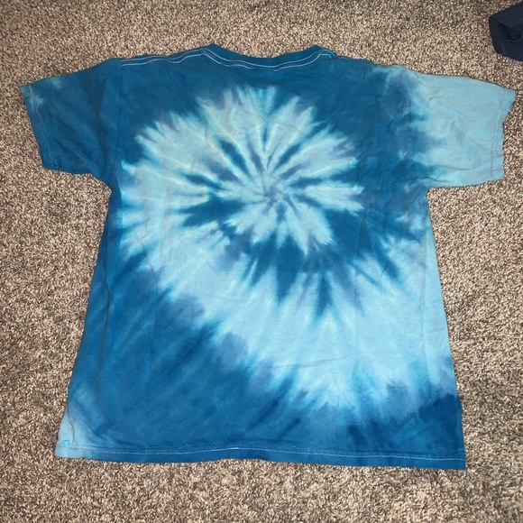 Blue Tie Dye Big Sky Montana T Shirt - Picture 2 of 3